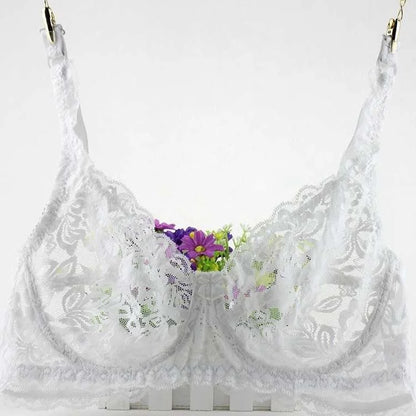 Sexy Lace Flower Bra Transparent Underwear Push Up Bras For Women Bralette Lace Bra Lingerie Intimates Bh Soutien Gorge Fashion