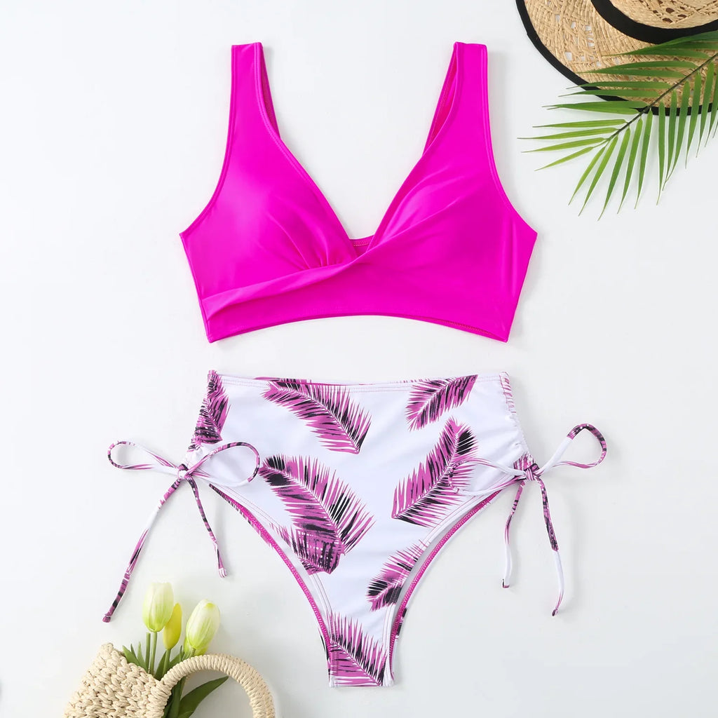 Sexy Bikini 2024 Swimsuit Women Trend Swimwear Female High Waisted Bikinis Sets Korean Swimming for Woman Bathing Suit Beachwear