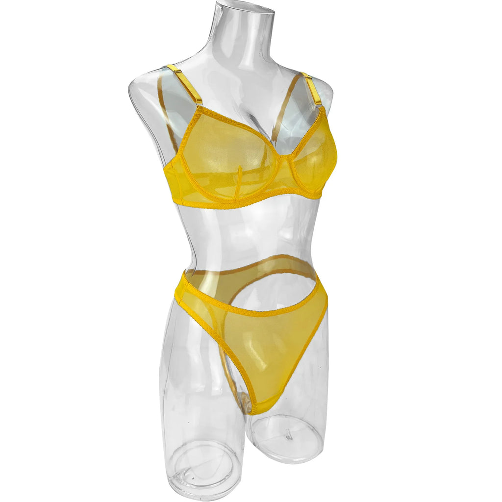 Seamless Lace Push-Up Bra & Panty Set