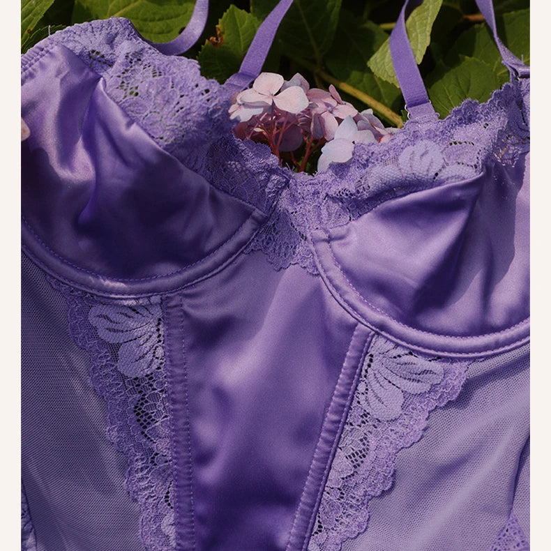 Women’s Sheer Lingerie Bra & Brief Set with Underwire Bralette