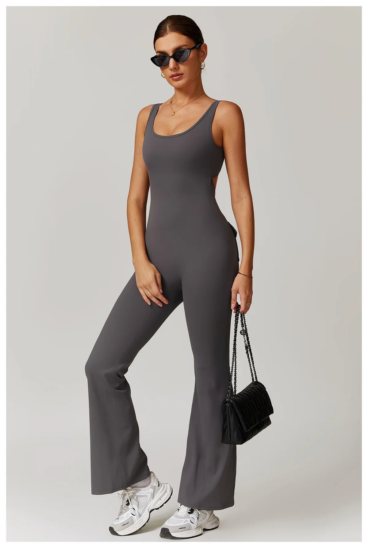 Utility Flare Jumpsuit - Backless