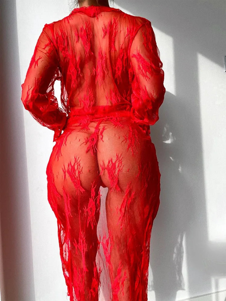 Sexy See-Through Chemise Nightgown Transparent Lingerie