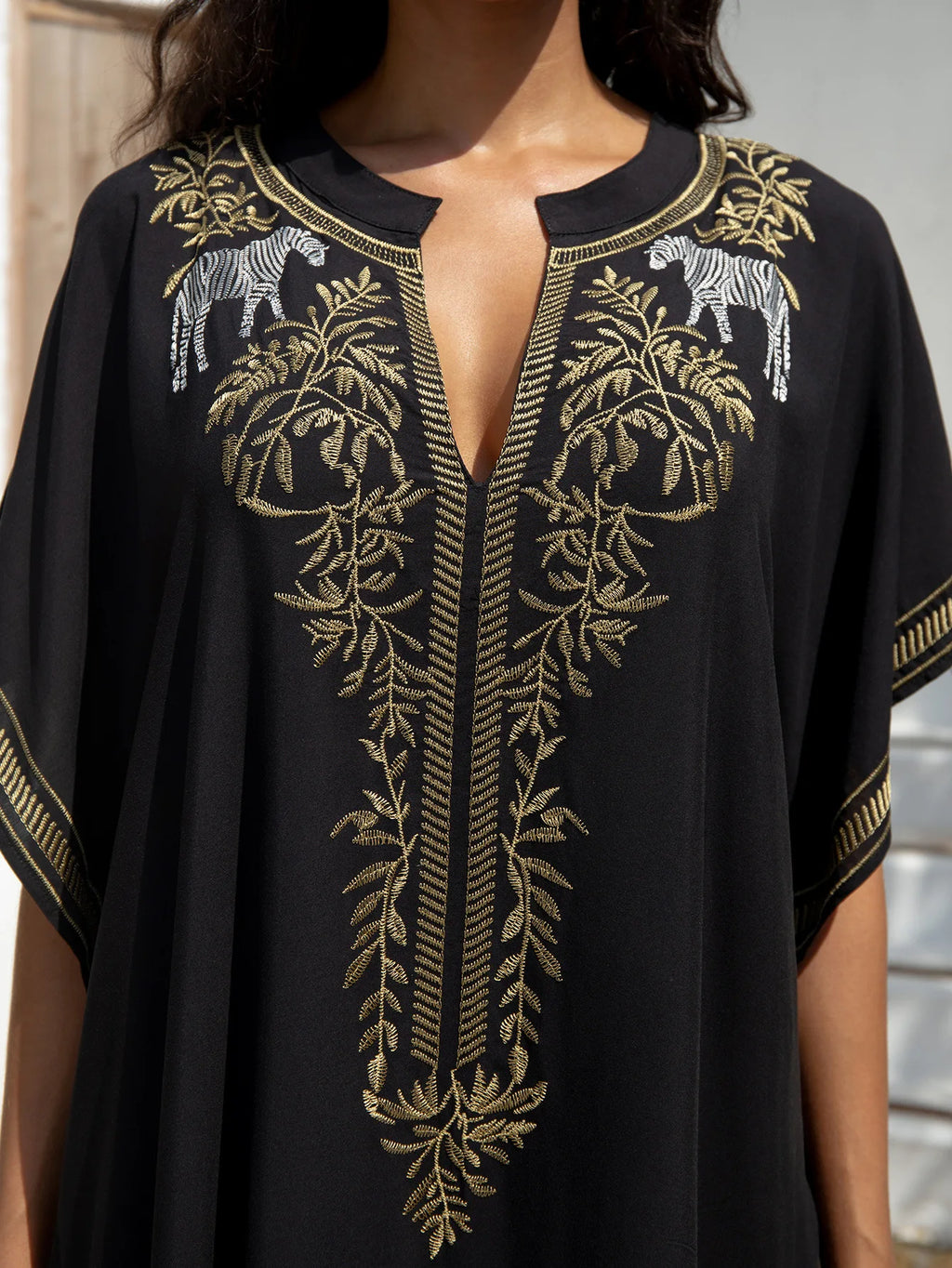 Noir Crest - Embroidered Robe
