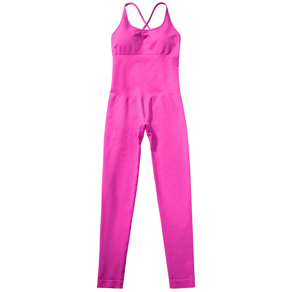 Sleeveless Bodycon Jumpsuit – Women’s Full-Season Fitness & Casual Sporty Playsuit