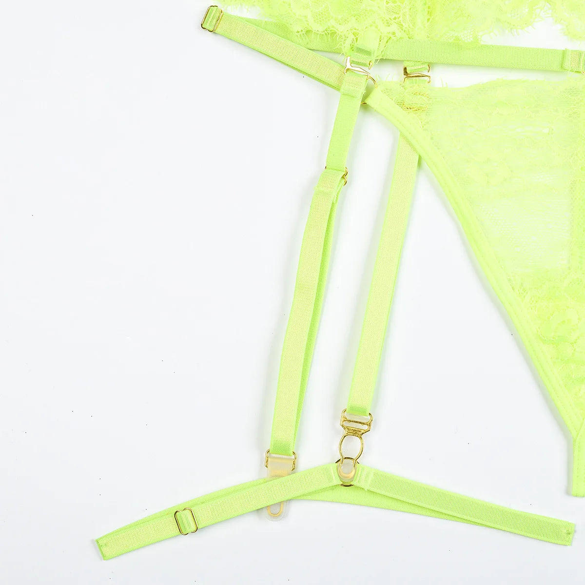 Patchwork Lace Lingerie Set – 3 Piece