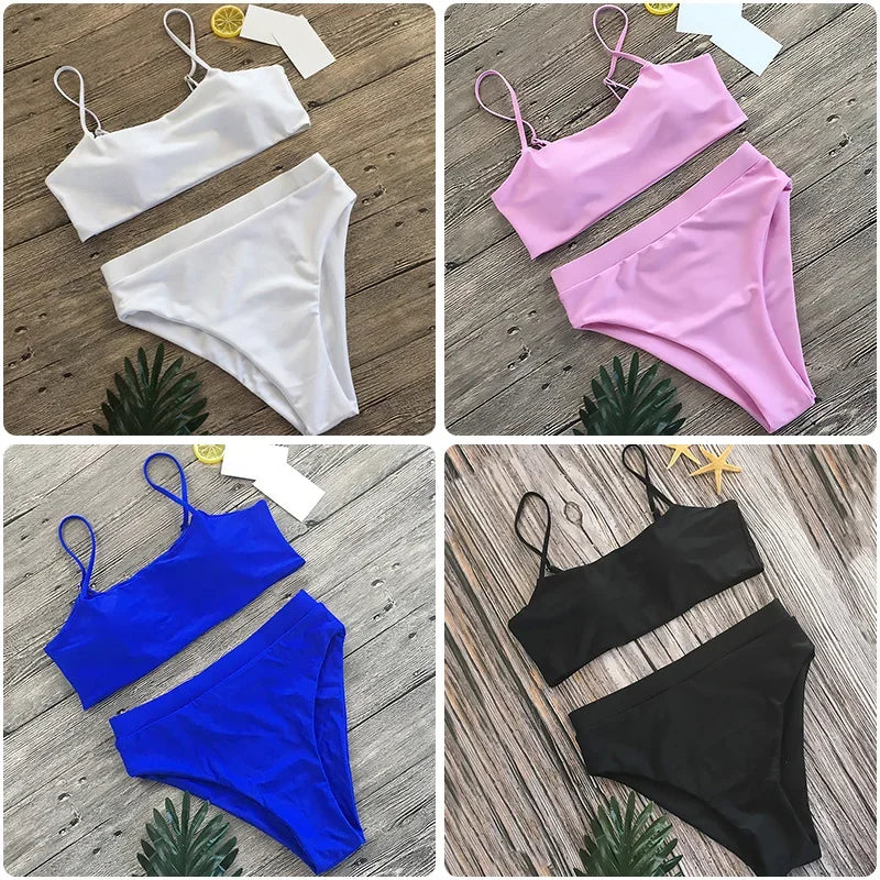 Beach Bikini Sexy Bikini Set High Waist Bikinis Bathing Suits for Women Swimwear Female Push Up Brazilian Swimsuit Mujer Biquini