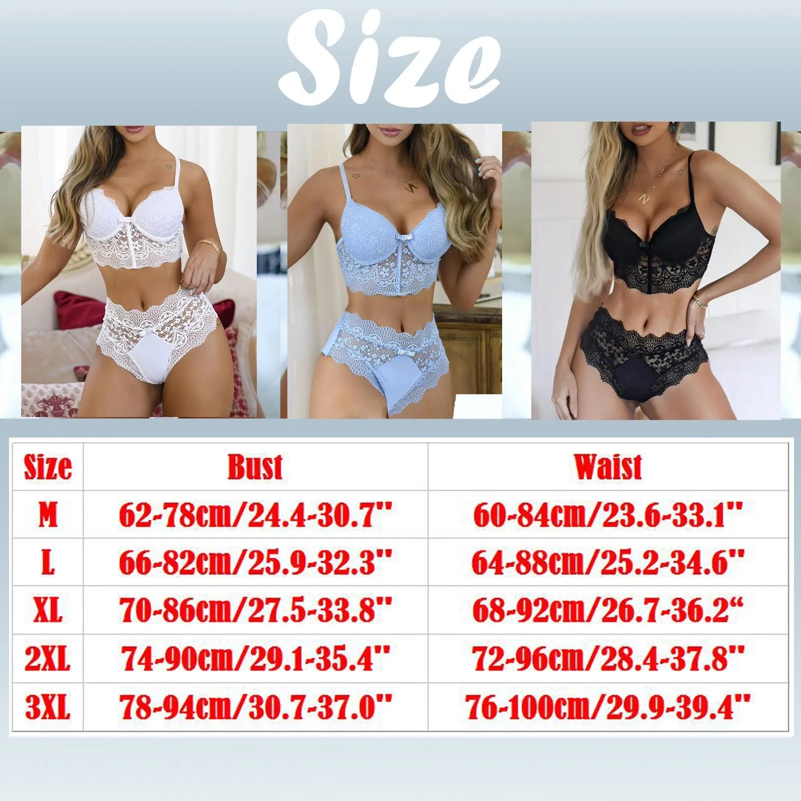 Underwire Lace Bra & Thong Lingerie Set