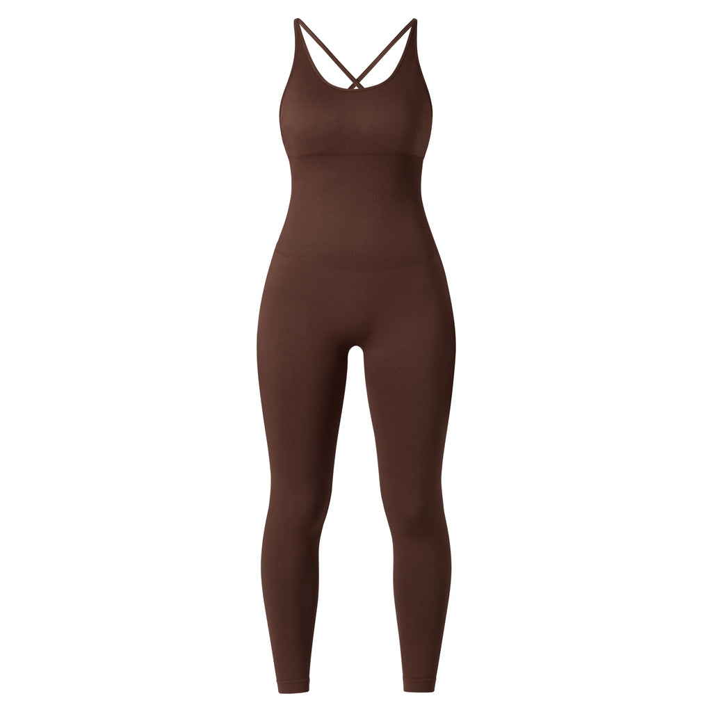 Sleeveless Bodycon Jumpsuit – Women’s Full-Season Fitness & Casual Sporty Playsuit