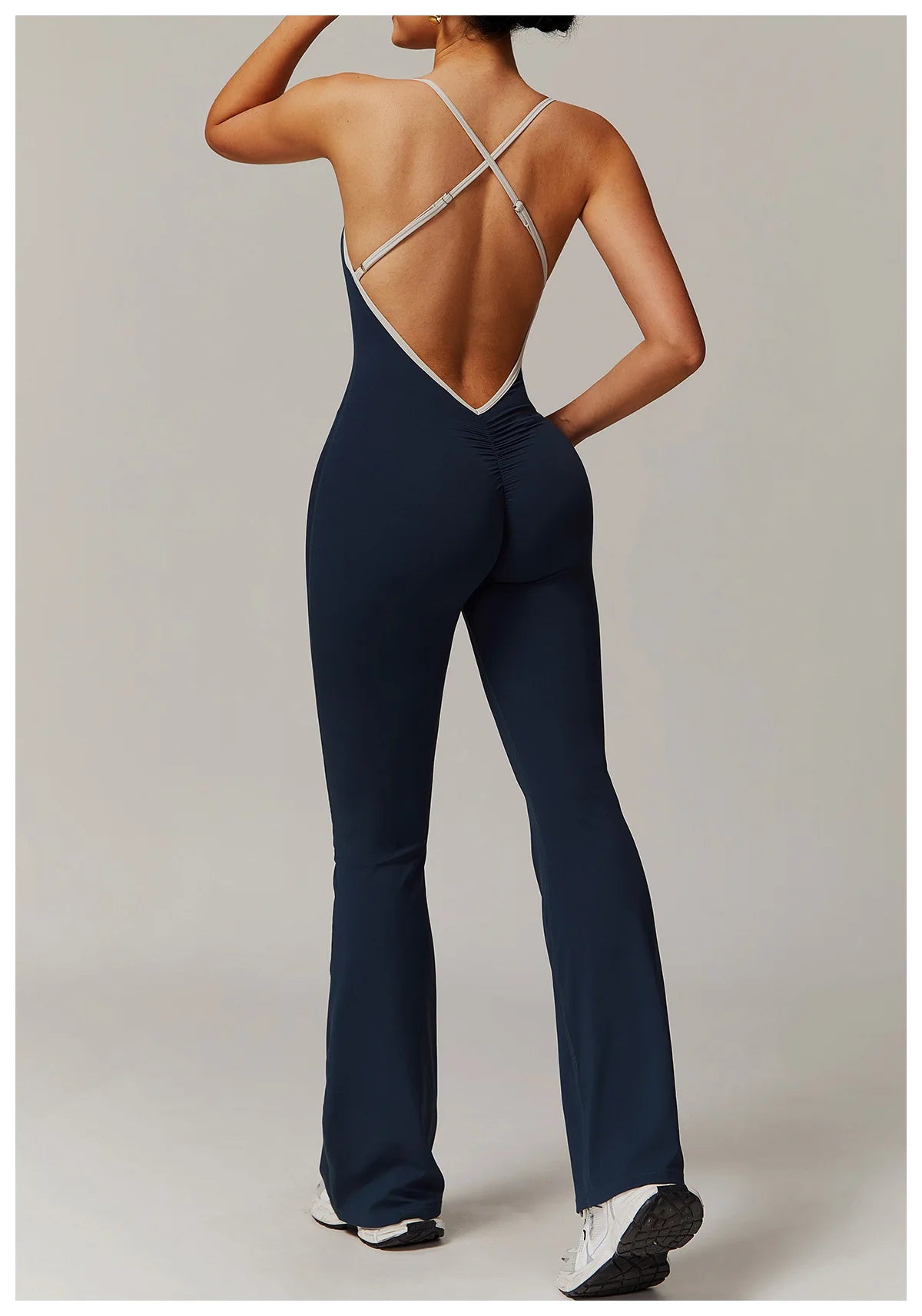 FlareCut Jumpsuit - Backless Strap
