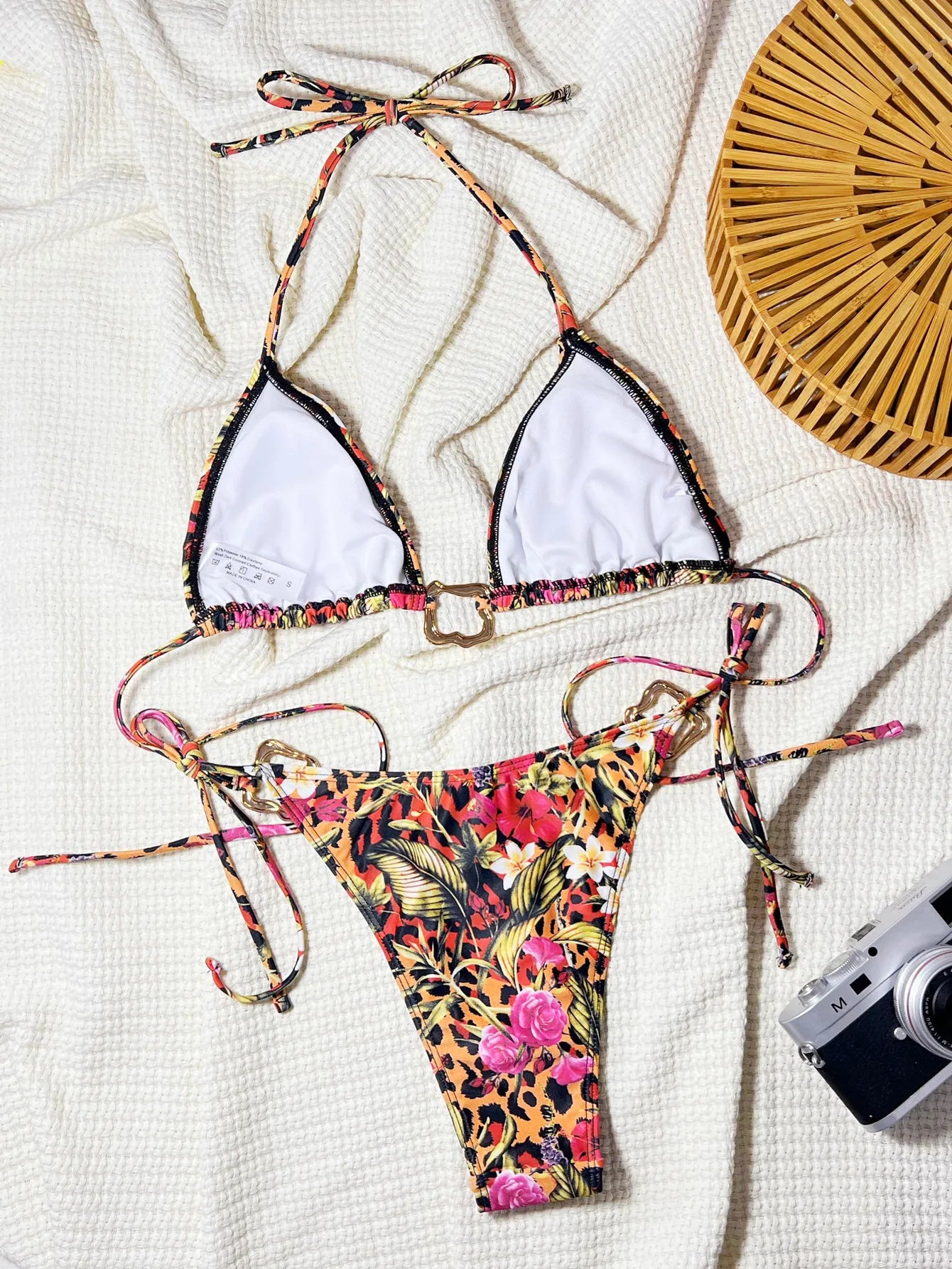 Noir Wild - Leopard Triangle Bikini