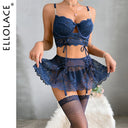 Ellolace Lace Skirt Lingerie Set – Brazilian Hot Ensemble
