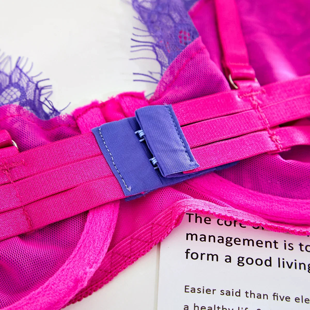 Blue Embroidered Lace Bra & Panty Set