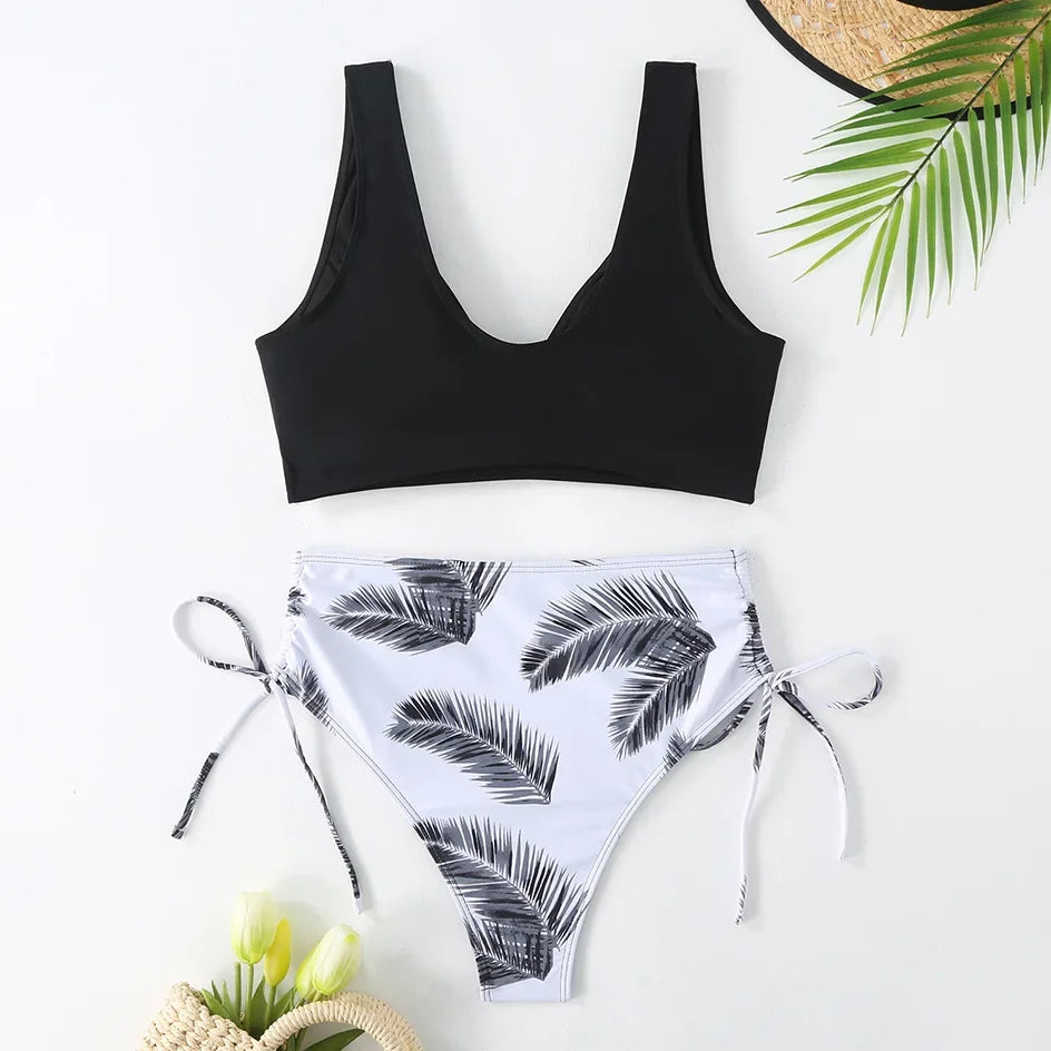 Sexy Bikini 2024 Swimsuit Women Trend Swimwear Female High Waisted Bikinis Sets Korean Swimming for Woman Bathing Suit Beachwear