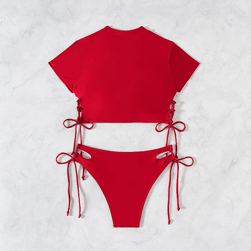 Aria Sport - Drawstring Crop Bikini