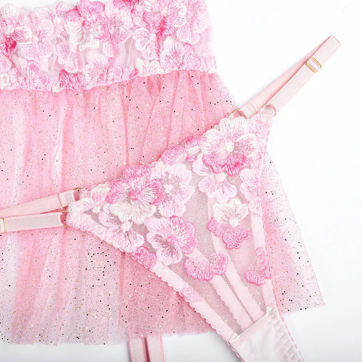Fairy Lace Transparent Lingerie Set (3pcs)