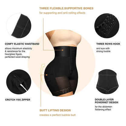 High Waist Body Shaper Shorts – Tummy Control Butt Lifter BBL Bandage Panties