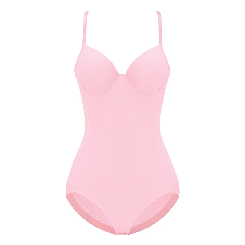Women's White Underwire Bodysuit – Stretch Silky Shapewear