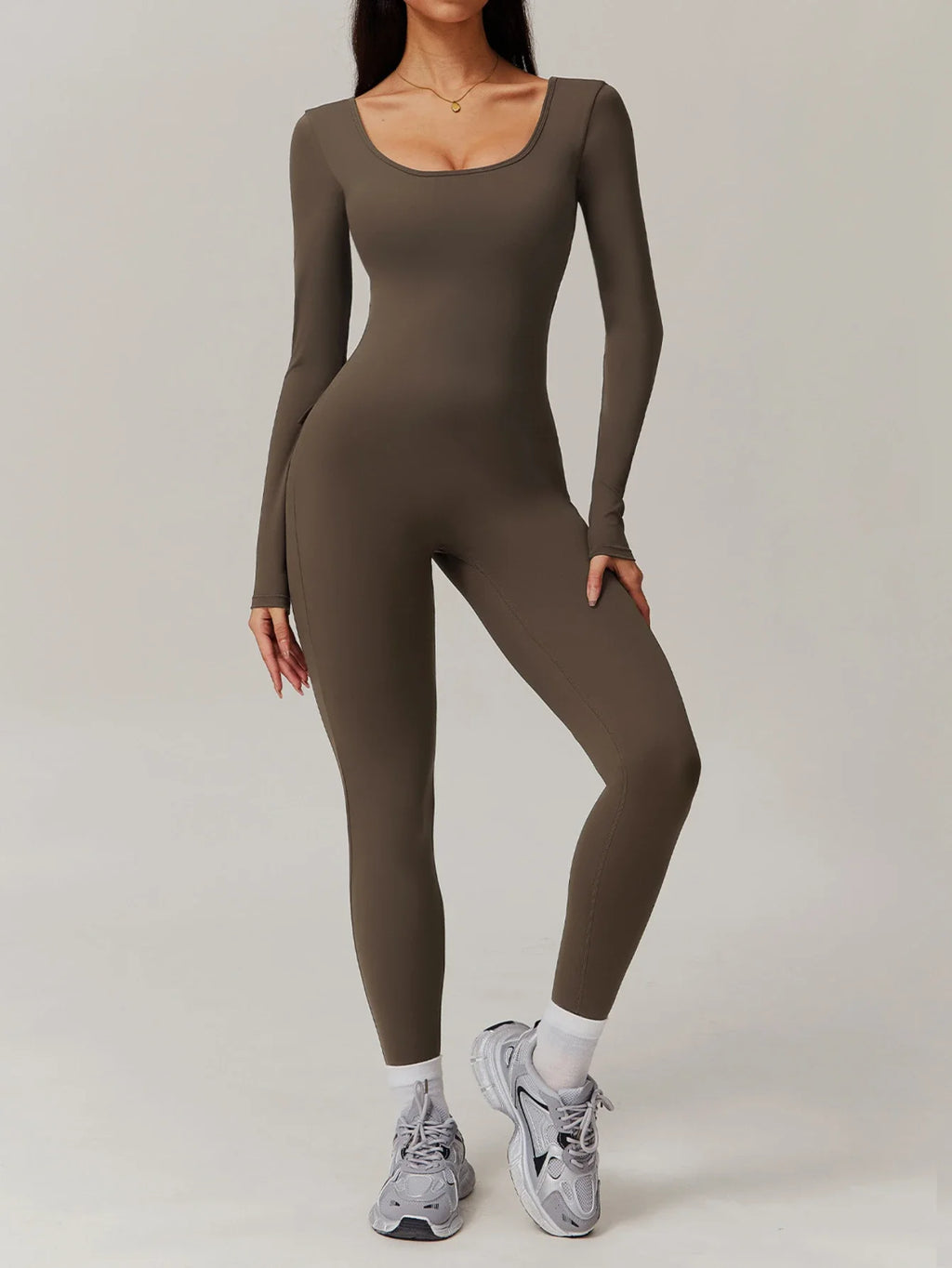 Sculpt Jumpsuit - Backless Long Sleeve