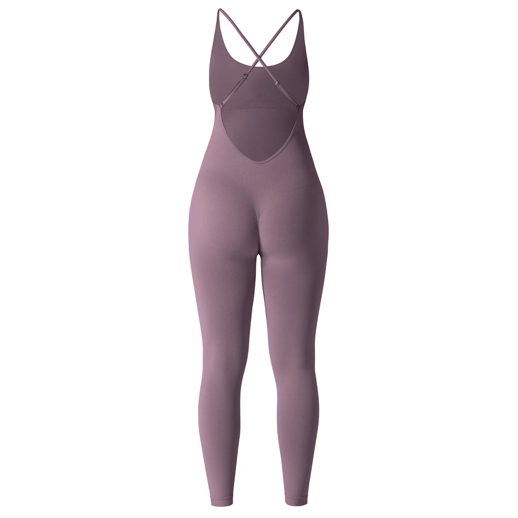 Sleeveless Bodycon Jumpsuit – Women’s Full-Season Fitness & Casual Sporty Playsuit