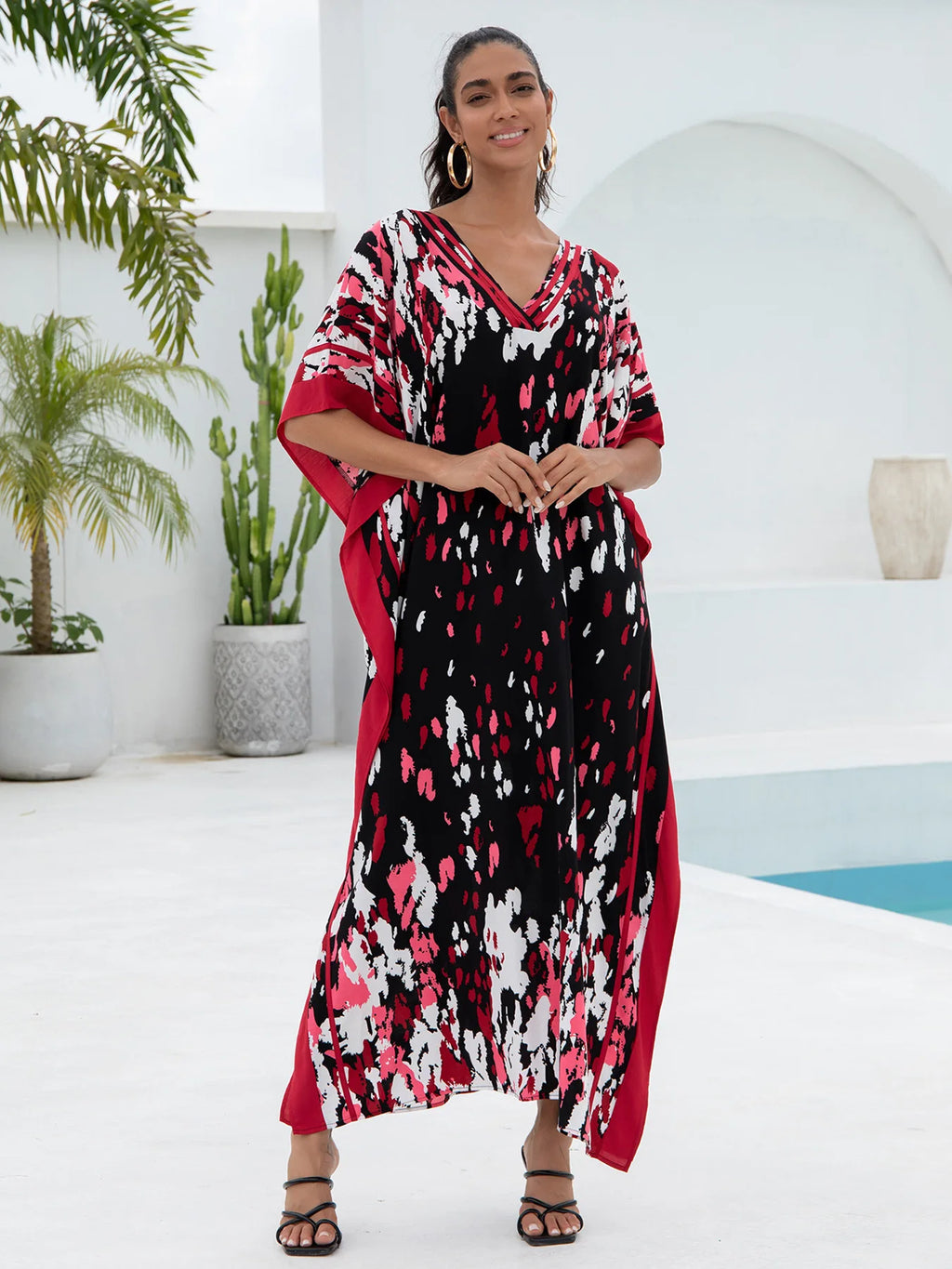 Crimson Noir - Print Robe