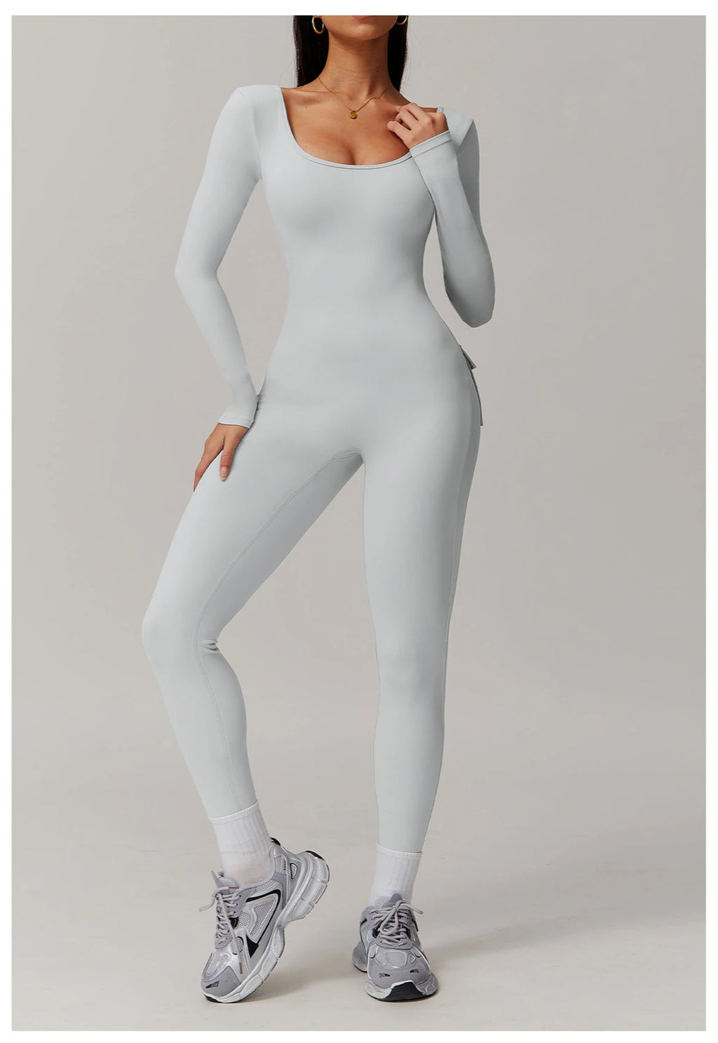 Sculpt Jumpsuit - Backless Long Sleeve