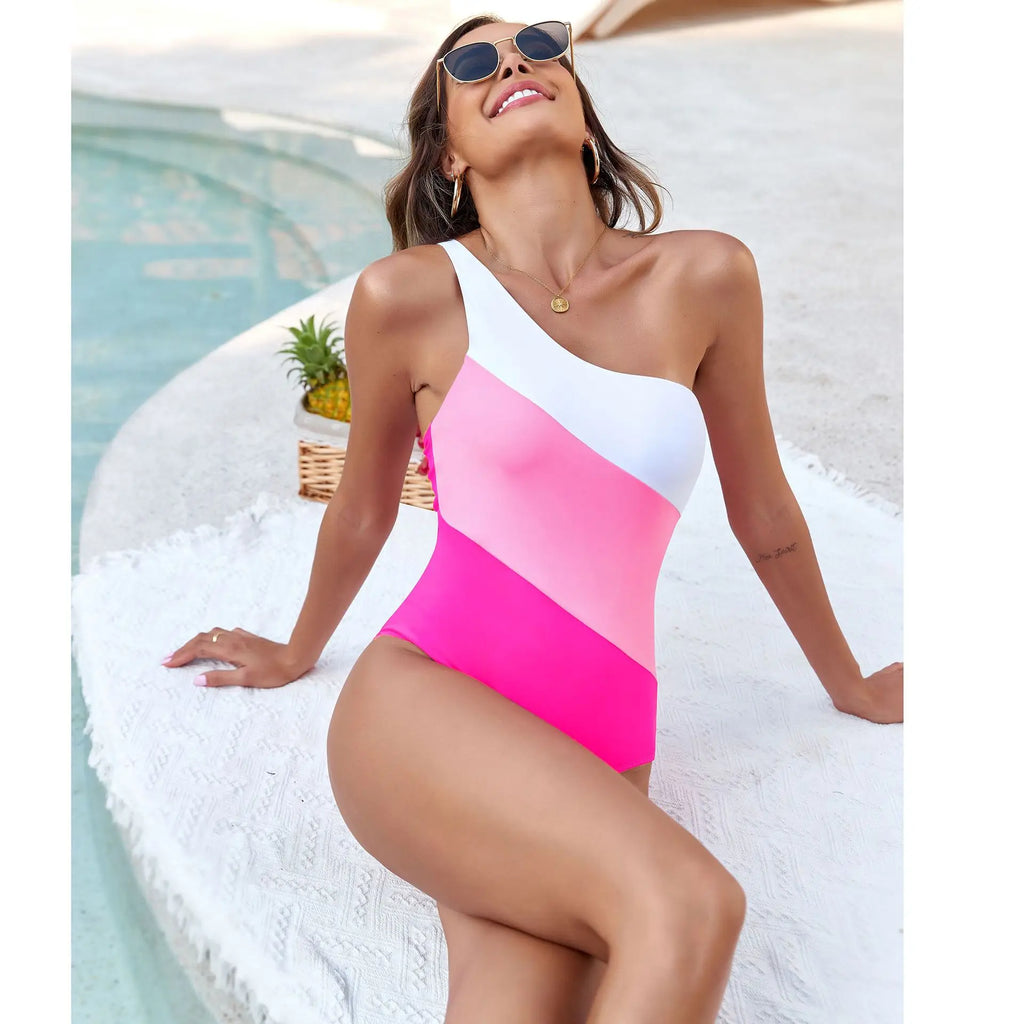 Valeria Skirt - One-Shoulder Swim Dress