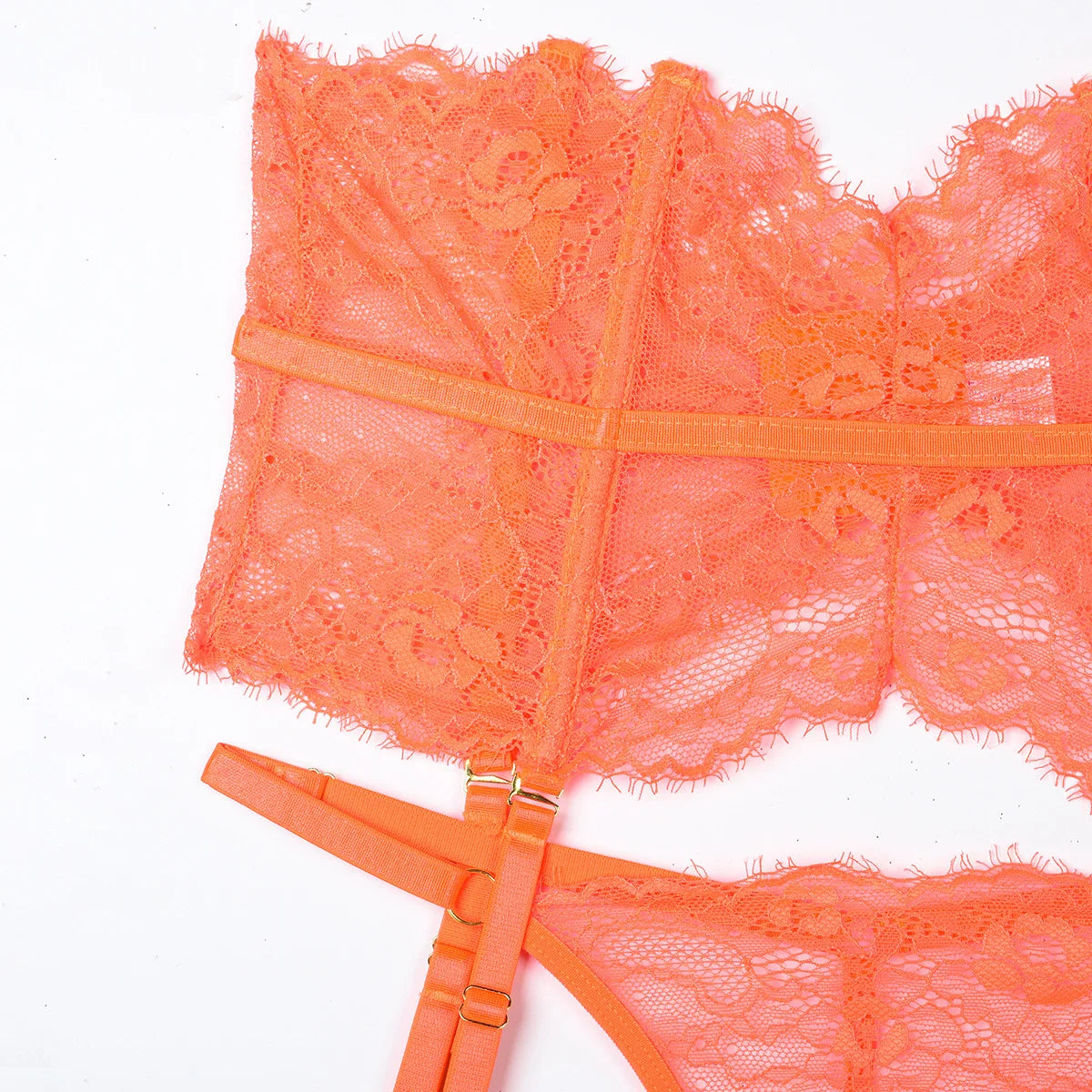 Patchwork Lace Lingerie Set – 3 Piece