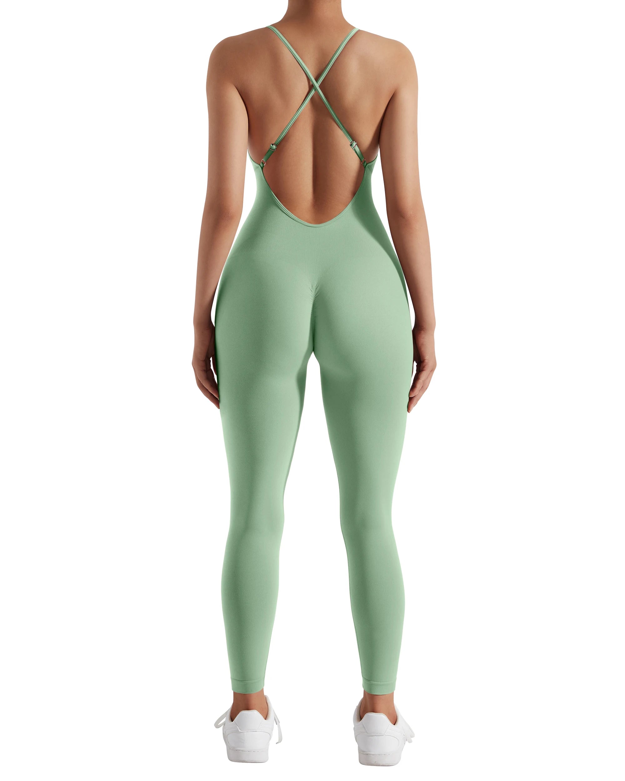 Sleeveless Bodycon Jumpsuit – Women’s Full-Season Fitness & Casual Sporty Playsuit