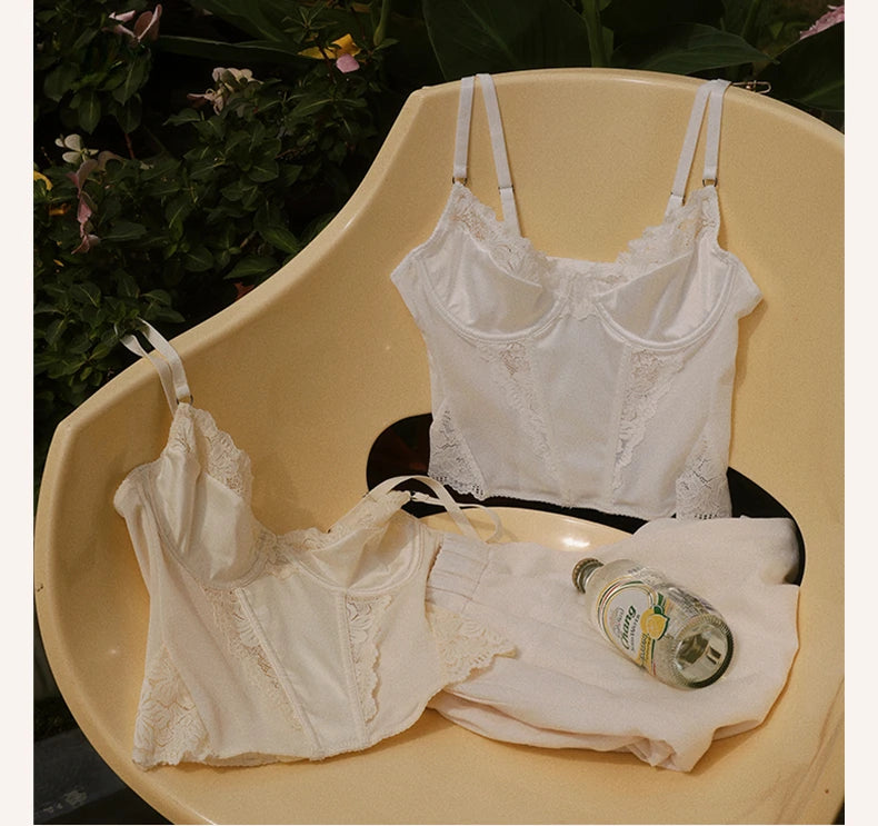 Women’s Sheer Lingerie Bra & Brief Set with Underwire Bralette