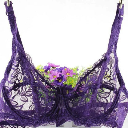 Sexy Lace Flower Bra Transparent Underwear Push Up Bras For Women Bralette Lace Bra Lingerie Intimates Bh Soutien Gorge Fashion