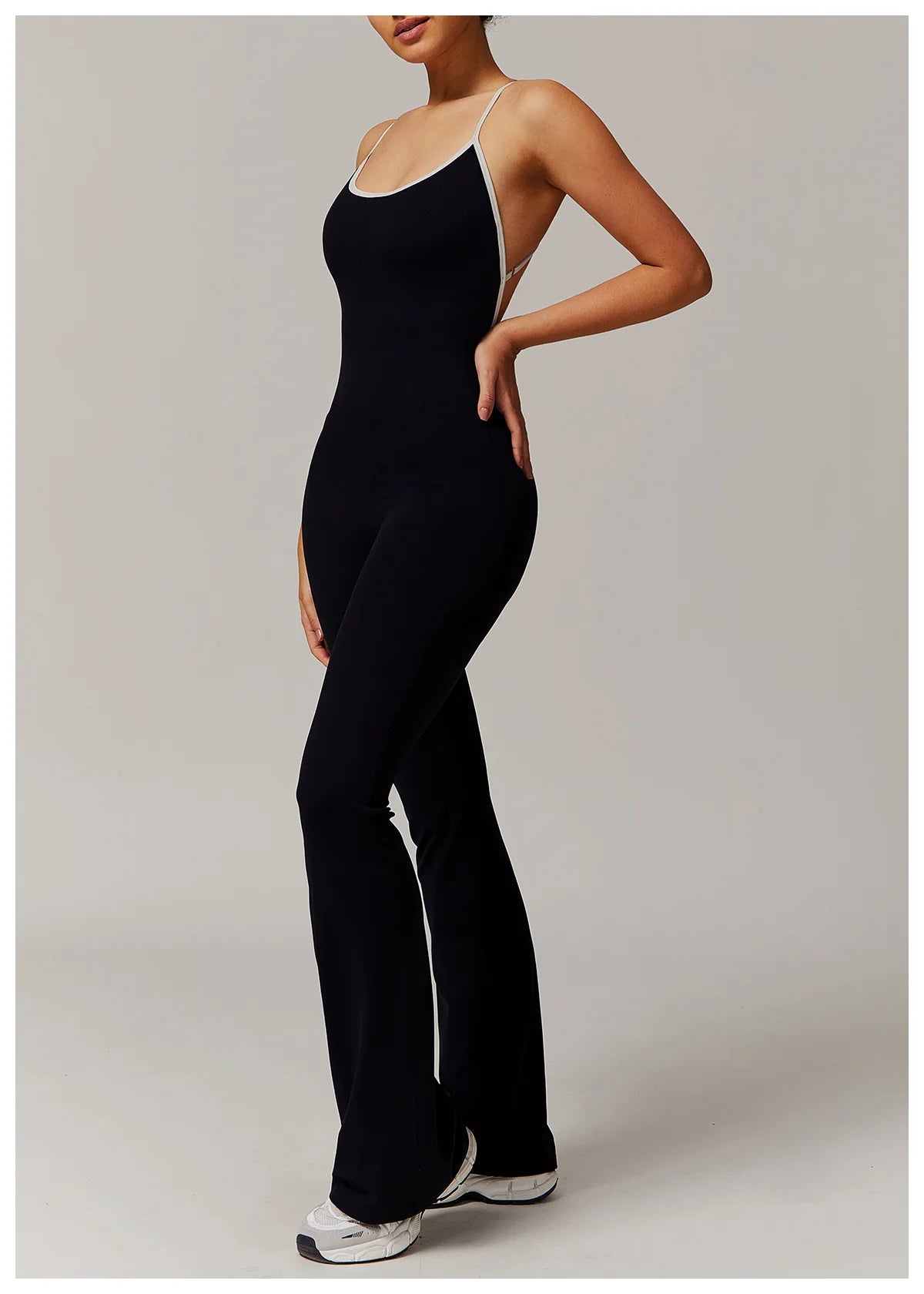 FlareCut Jumpsuit - Backless Strap