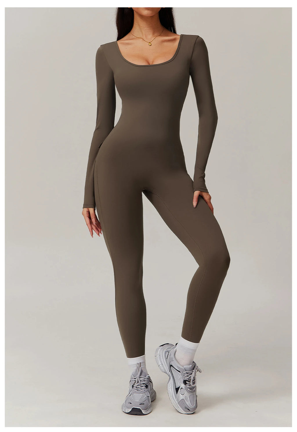 Sculpt Jumpsuit - Backless Long Sleeve