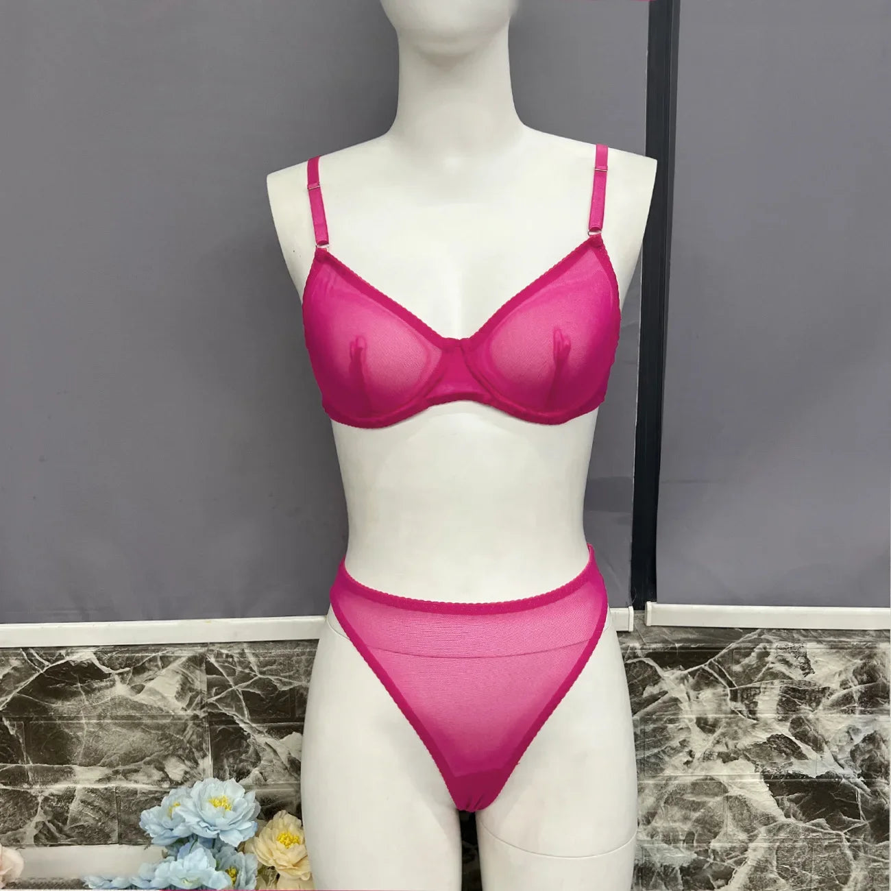 Seamless Lace Push-Up Bra & Panty Set