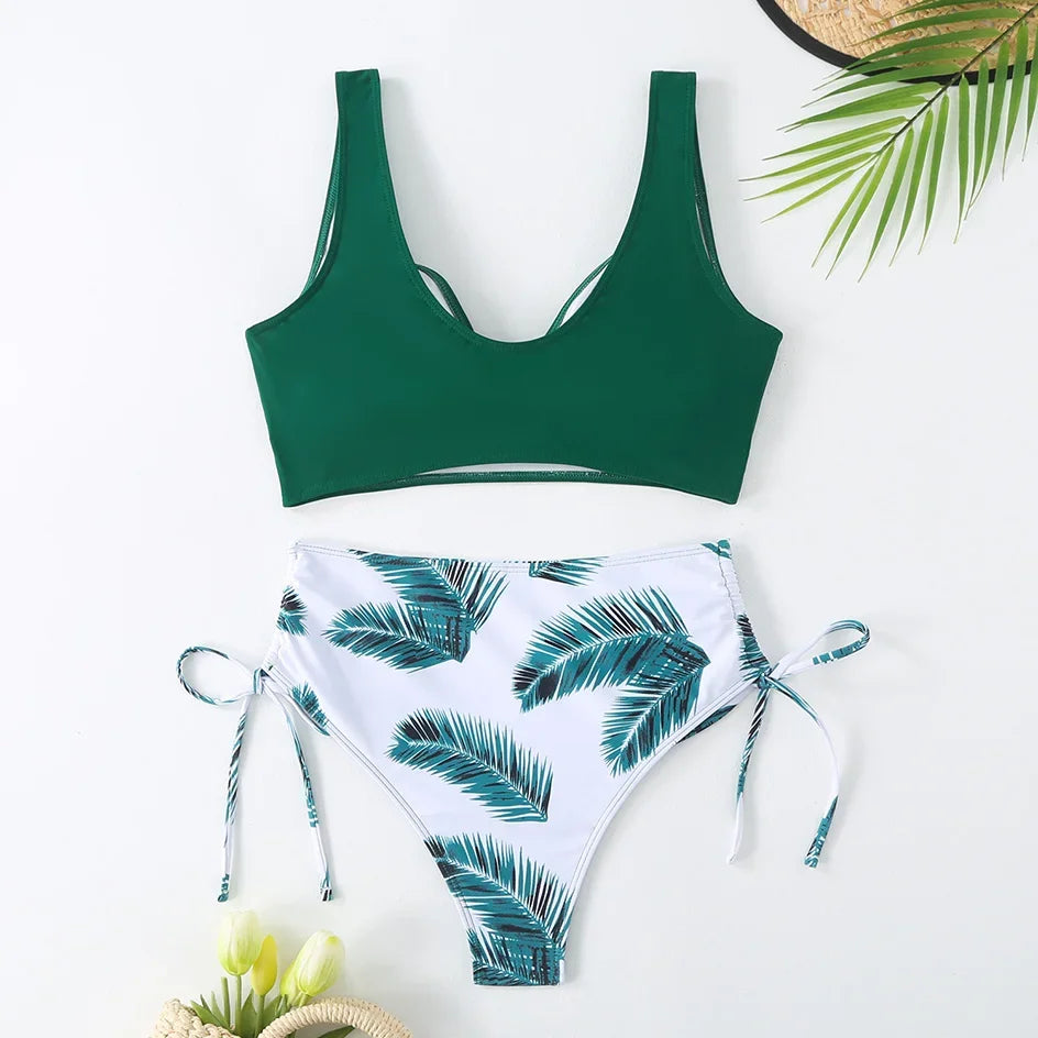 Sexy Bikini 2024 Swimsuit Women Trend Swimwear Female High Waisted Bikinis Sets Korean Swimming for Woman Bathing Suit Beachwear