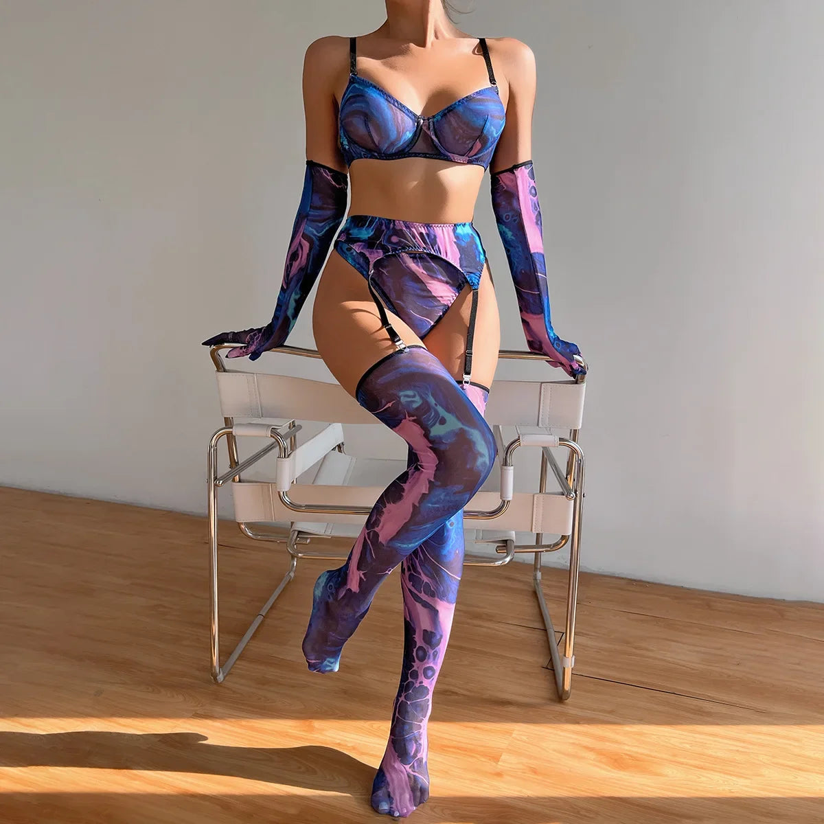 Floral Lace Night Dress – Transparent Split