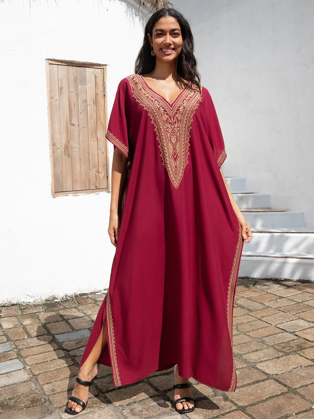 Serene Stitch - Embroidered Robe
