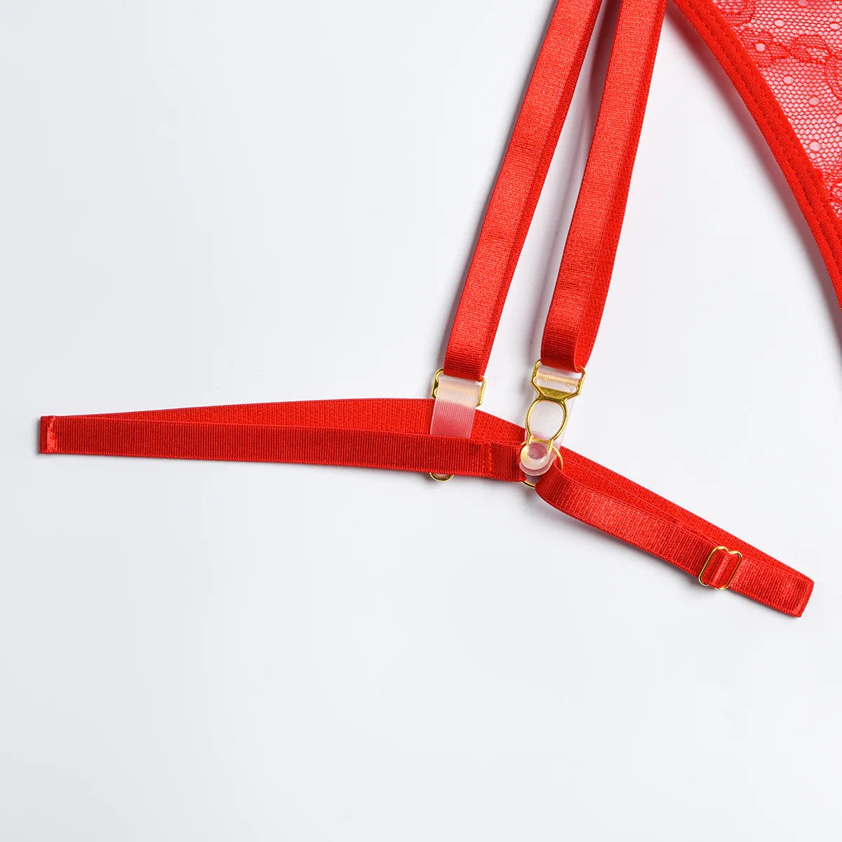 Patchwork Lace Lingerie Set – 3 Piece