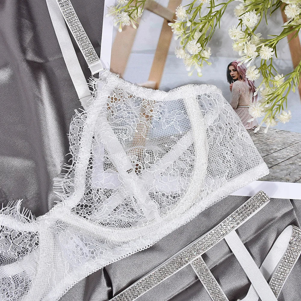 Sheer Mesh Lace Chemise Babydoll