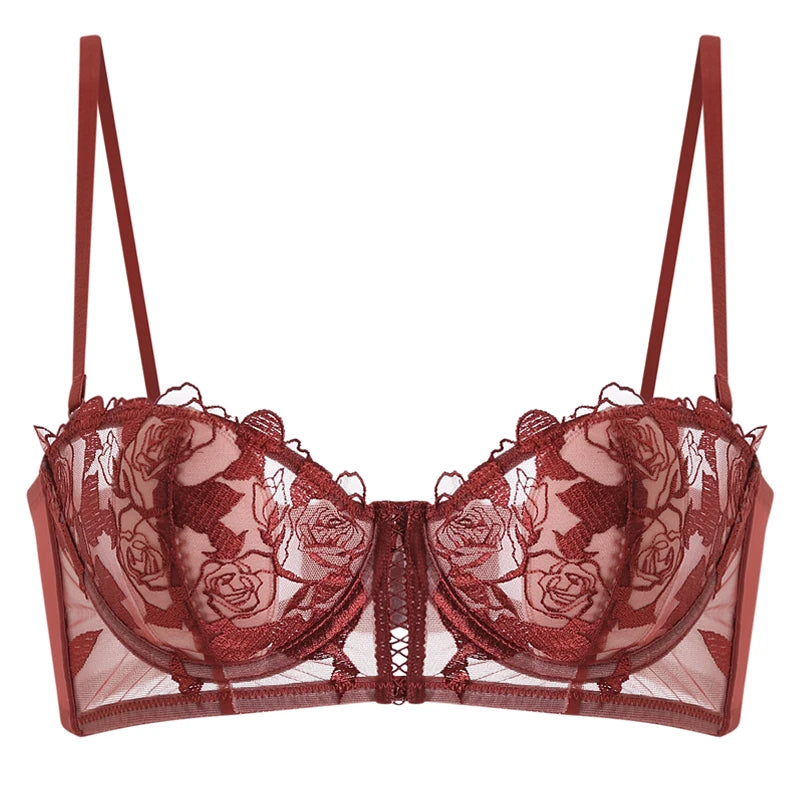 New Lace Lingerie Bra and Panty Set with Front Bow