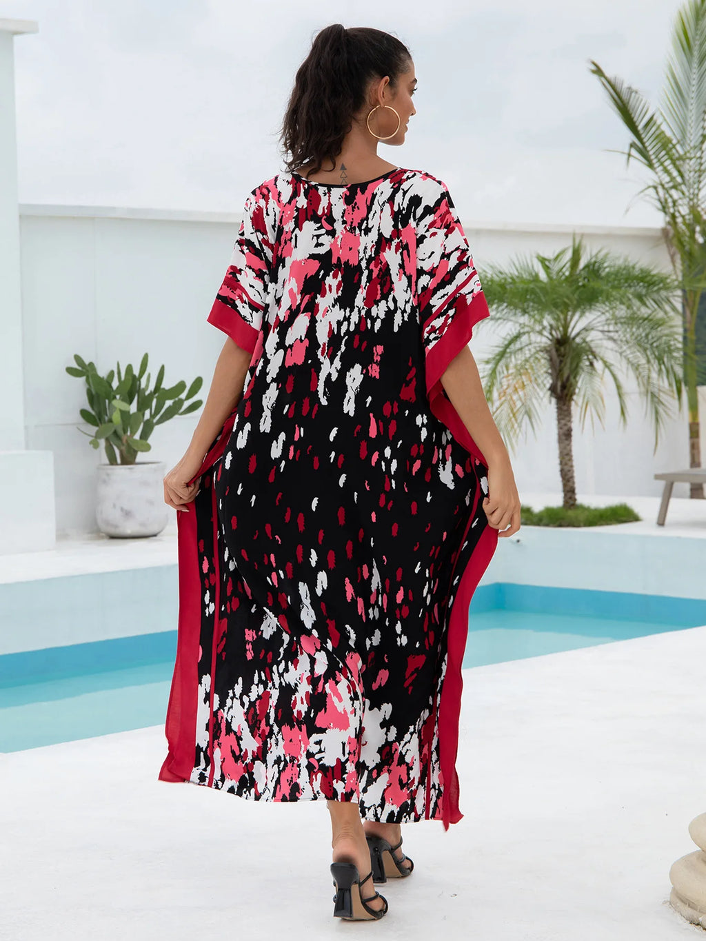 Crimson Noir - Print Robe