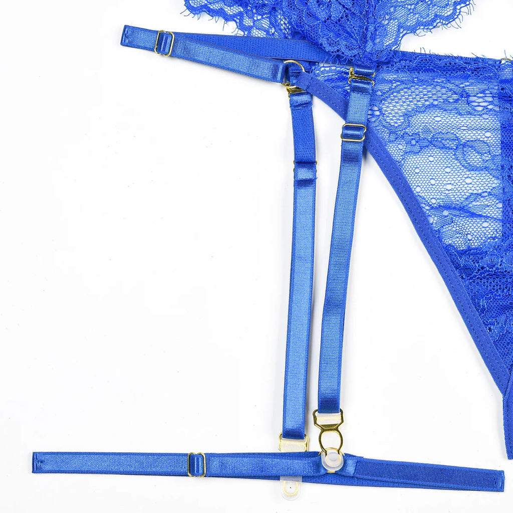 Patchwork Lace Lingerie Set – 3 Piece