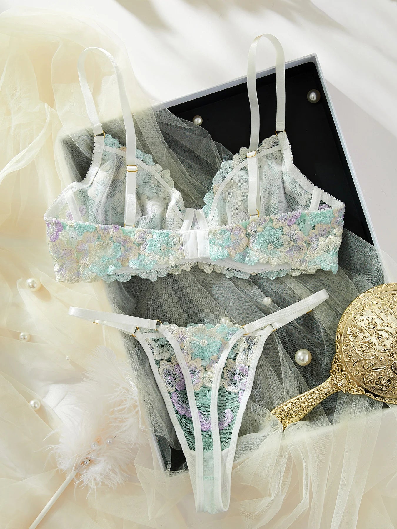 Embroidered Mesh Fairy Lingerie Set (OnlyFans)