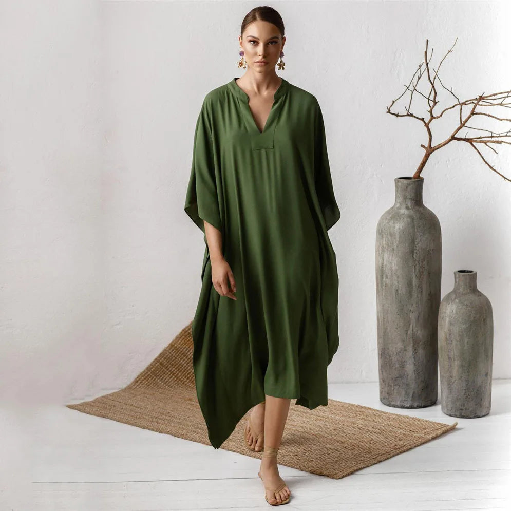 Aurora Verde – Kaftan Maxi Dress