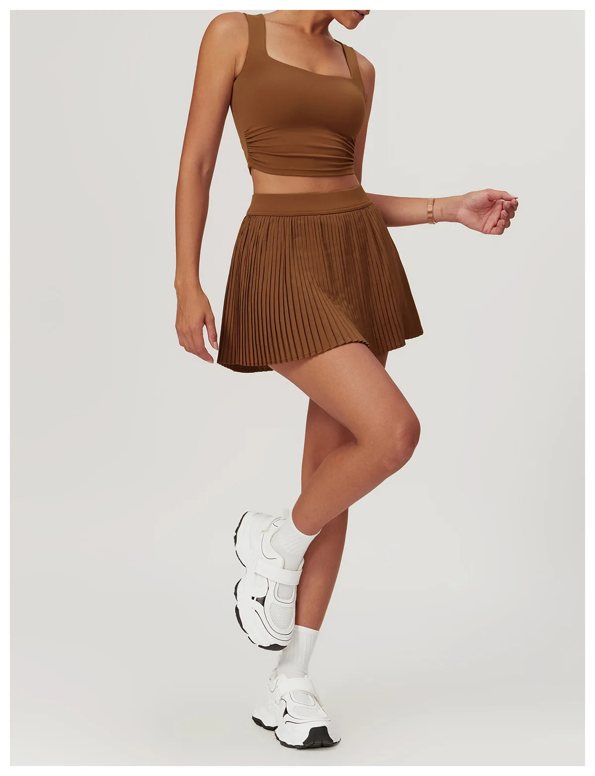 CourtSkirt Set - Vest & Pleat Skirt