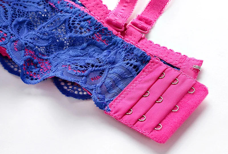 Hollow Lace Thong Set – Adjustable Bra & Panties
