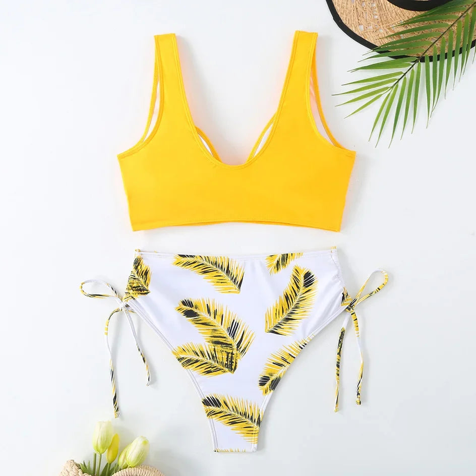 Sexy Bikini 2024 Swimsuit Women Trend Swimwear Female High Waisted Bikinis Sets Korean Swimming for Woman Bathing Suit Beachwear