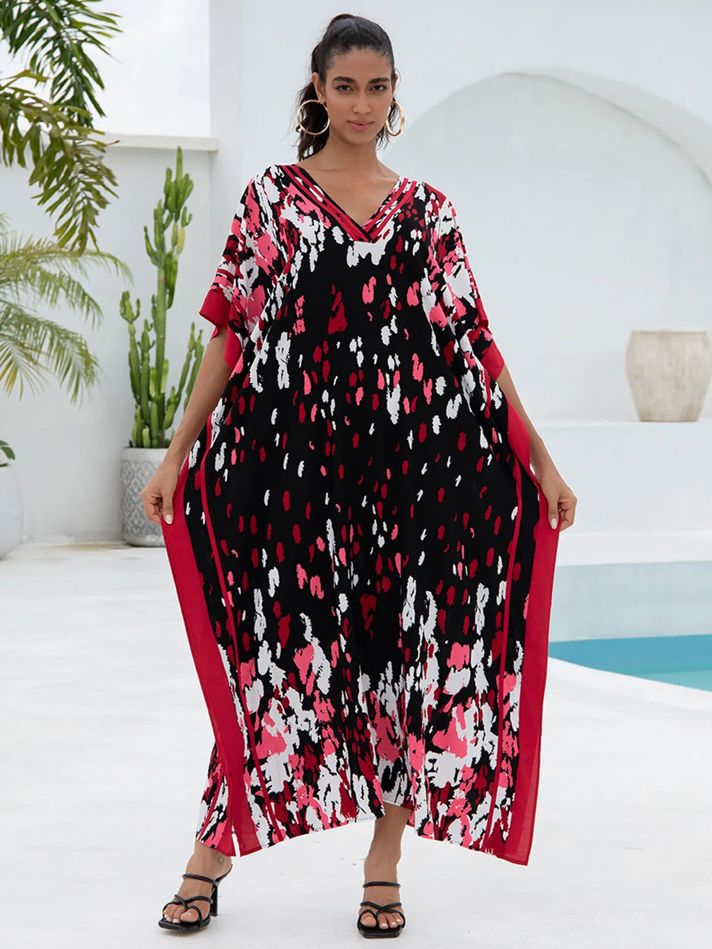 Crimson Noir - Print Robe