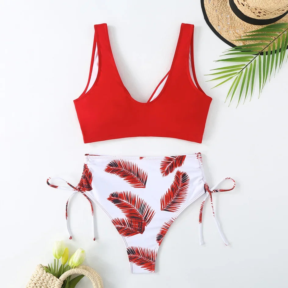 Sexy Bikini 2024 Swimsuit Women Trend Swimwear Female High Waisted Bikinis Sets Korean Swimming for Woman Bathing Suit Beachwear