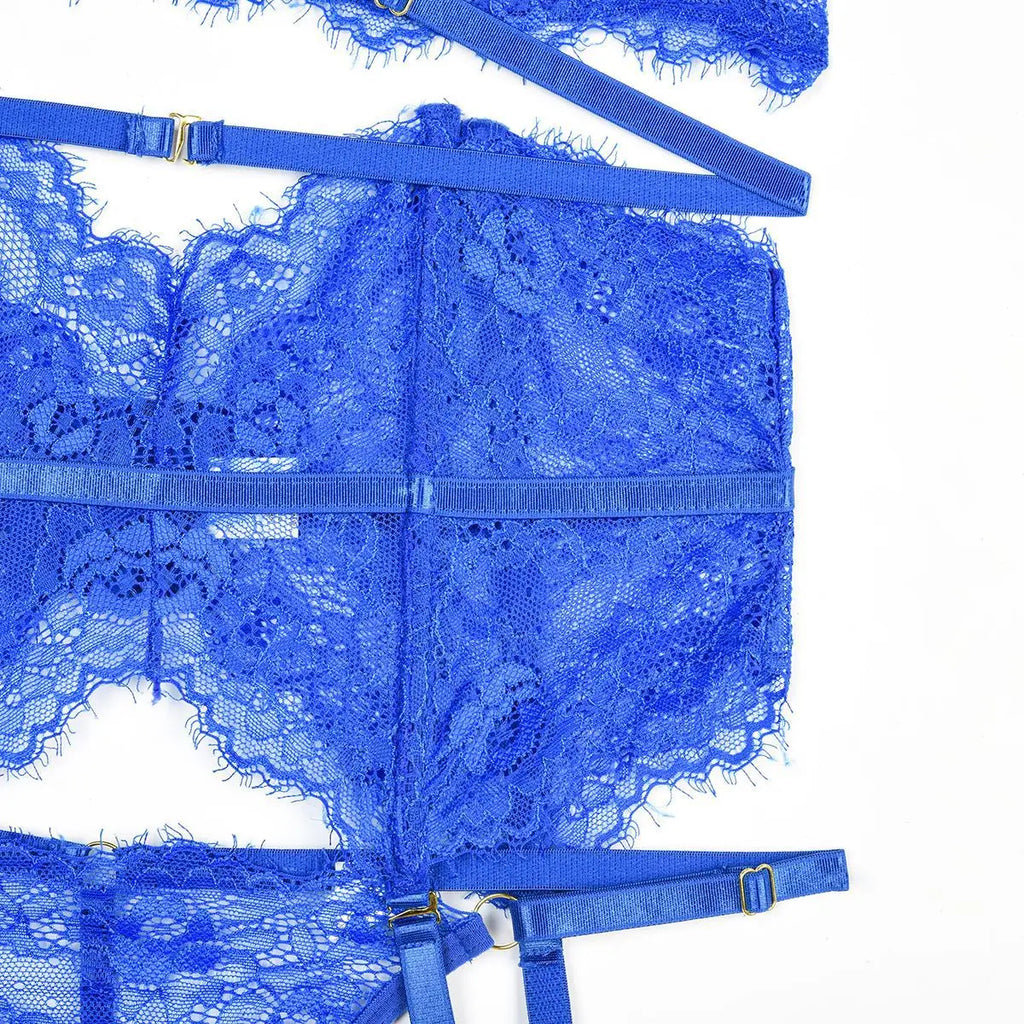 Patchwork Lace Lingerie Set – 3 Piece