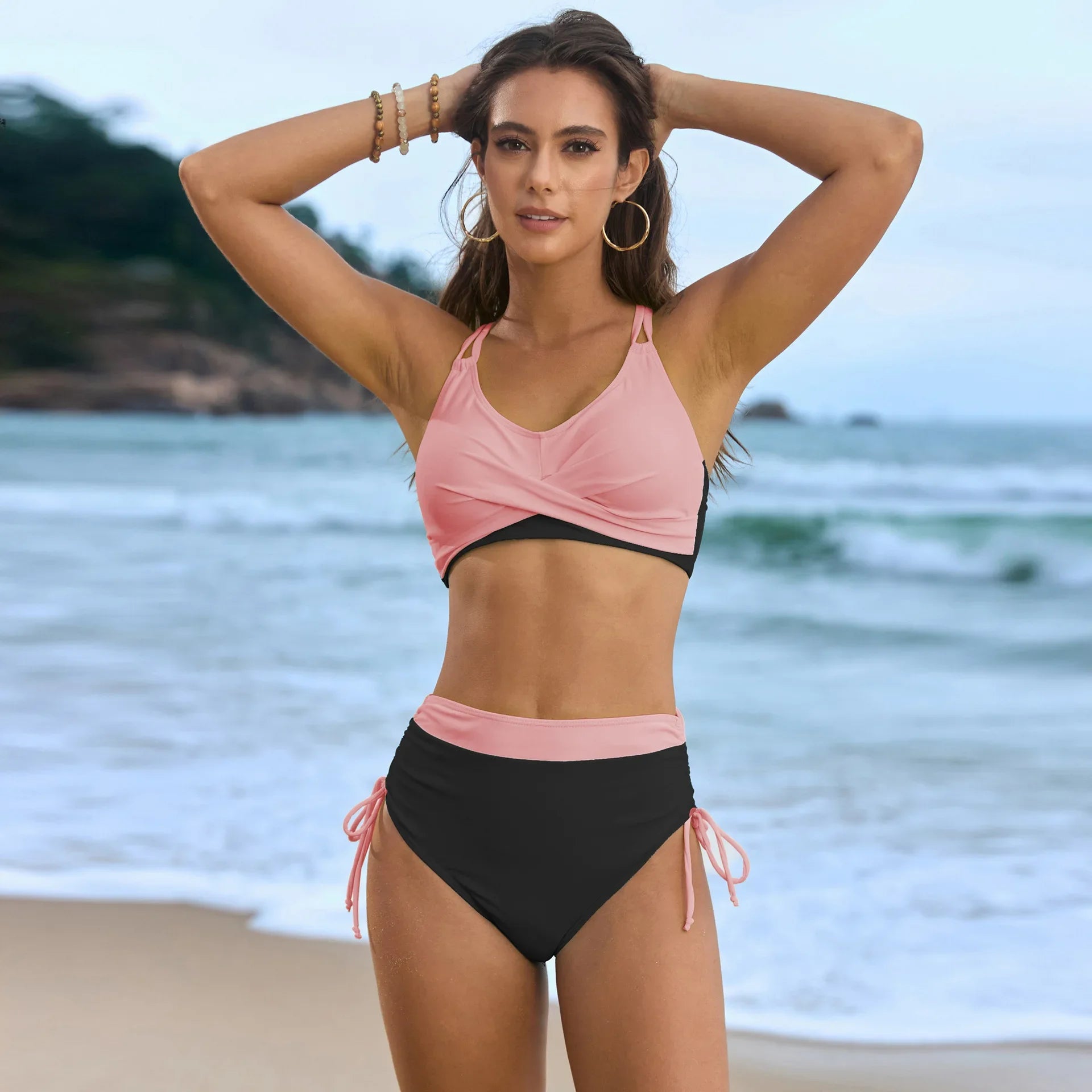 Aurora Cross - High-Waist Bikini